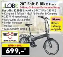 Norma LOBE 20" Falt-E-Bike Plexa Angebot