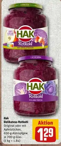 nahkauf Hak Delikatess Rotkohl Angebot