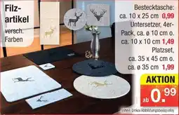 Zimmermann Filzartikel Angebot