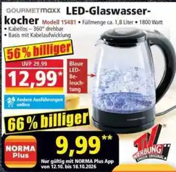 Norma GOURMETMAXX LED-Glaswasserkocher Angebot