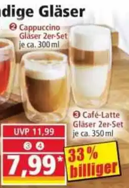 Norma Cappuccino Gläser Angebot
