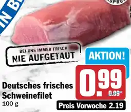HIT Deutsches frisches Schweinefilet Angebot