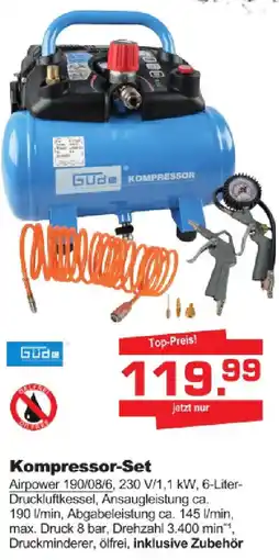 Baustoff-Zentrum Gude Kompressor-Set Angebot