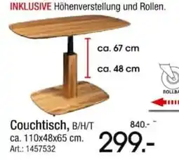 Zurbrüggen Linea Natura Couchtisch Angebot