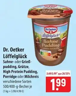 Famila Nord Ost Dr. Oetker Löffelglück Sahne Pudding Angebot