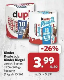 Combi Kinder Duplo oder Kinder Riegel Angebot