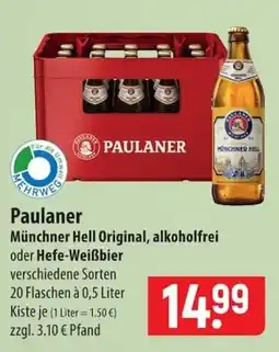 Famila Nord Ost Paulaner Münchner Hell Original, alkoholfrei oder Hefe-Weißbier Angebot