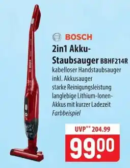 Famila Nord Ost BOSCH 2in1 Akku-Staubsauger BBHF214R Angebot