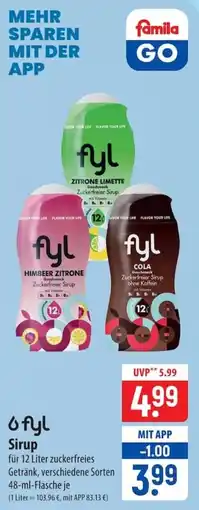 Famila Nord Ost fyl Sirup Angebot