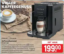 Famila Nord Ost PROFI COOK Kaffeevollautomat PC-KAV 1281 Angebot
