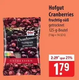 Famila Nord Ost Hofgut Cranberries Angebot