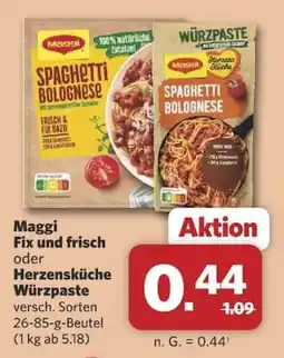 Combi Maggi Fix und frisch oder Herzensküche Würzpasta Angebot