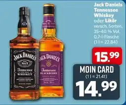 Combi Jack Daniels Tennessee Whiskey oder Likör Angebot