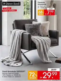 Zurbrüggen Dieter Knoll Flanell Wohndecke SUPERSOFT Angebot