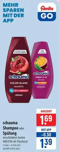 Famila Nord Ost schauma Shampoo oder Spülung Angebot