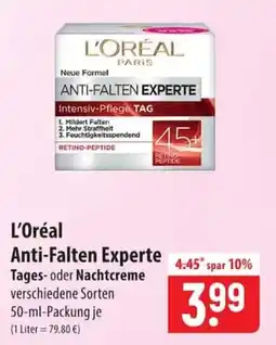 Famila Nord Ost L'Oréal Anti-Falten Experte Angebot