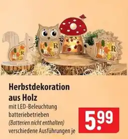 Famila Nord Ost Herbstdekoration aus Holz Angebot