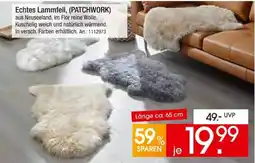 Zurbrüggen Echtes Lammfell (PATCHWORK) Angebot