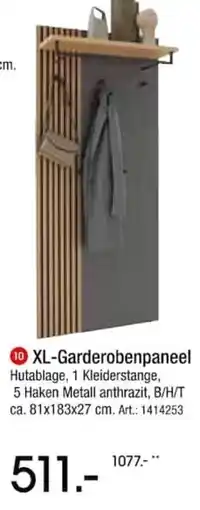 Zurbrüggen XL-Garderobenpaneel Angebot