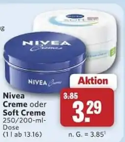 Combi Nivea Creme oder Soft Creme Angebot
