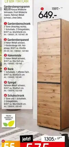 Zurbrüggen Garderobenprogramm KELIO Angebot
