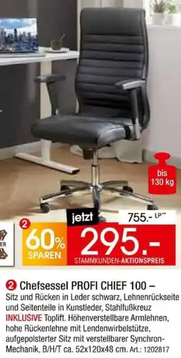 Zurbrüggen Chefsessel PROFI CHIEF 100 Angebot