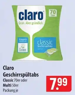 Famila Nord Ost Claro Geschirrspültabs Classic Angebot