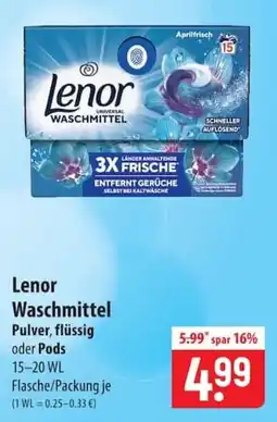 Famila Nord Ost Lenor Waschmittel Angebot