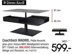Zurbrüggen Dieter Knoll Couchtisch MADRID Angebot