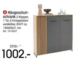 Zurbrüggen Hängeschuhschrank 2 Klappen Angebot