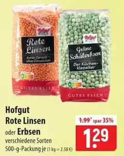 Famila Nord Ost Hofgut Rote Linsen oder Erbsen Angebot
