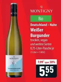 Famila Nord Ost SJ MONTIGNY Weißer Burgunder Angebot