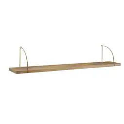 Netto Marken-Discount KADIMA DESIGN Wandregal TEVERE: Industrie-Stil, Mango Massivholz/Eisen, 120x25x22 cm Angebot