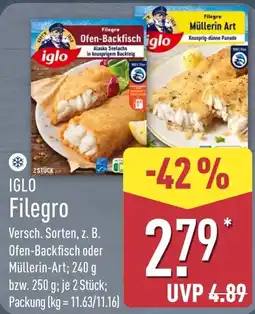 Aldi Nord IGLO Filegro Angebot