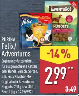 Aldi Nord Purina Felix/Adventuros Angebot