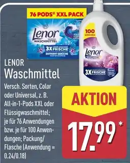 Aldi Nord Lenor Waschmittel Angebot