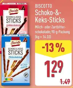 Aldi Nord Biscotto Schoko-&-Keks-Sticks Angebot