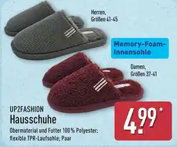 Aldi Nord UP2FASHION Hausschuhe Angebot