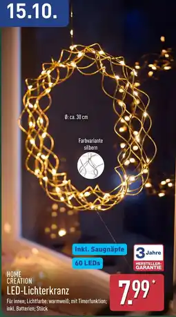 Aldi Nord HOME CREATION LED-Lichterkranz Angebot