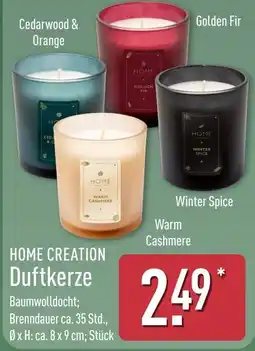 Aldi Nord HOME CREATION Duftkerze Angebot