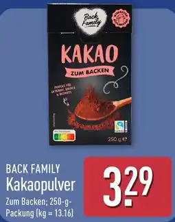 Aldi Nord Back Family Kakaopulver Angebot