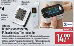 Aldi Nord AMBIAINO Blutdruckmessgerät/Pulsoximeter/Thermometer Angebot