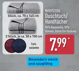 Aldi Nord NOVITESSE Duschtuch/Handtücher Angebot