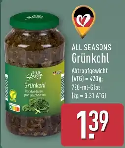 Aldi Nord ALL SEASONS Grünkohl Angebot
