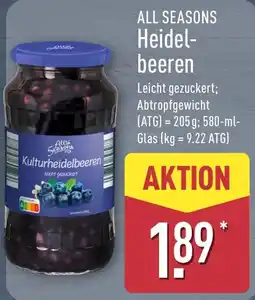 Aldi Nord All Seasons Heidelbeeren Angebot
