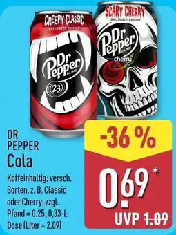 Aldi Nord DR PEPPER Cola Angebot