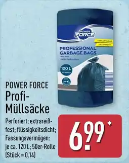 Aldi Nord POWER FORCE Profi-Müllsäcke Angebot