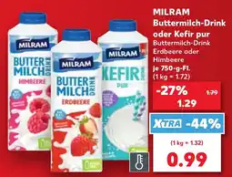 Kaufland MILRAM Buttermilch-Drink oder Kefir pur Angebot