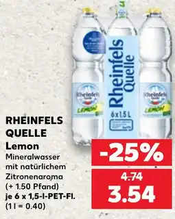 Kaufland RHEINFELS QUELLE Lemon Angebot