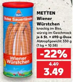 Kaufland METTEN Wiener Würstchen Angebot